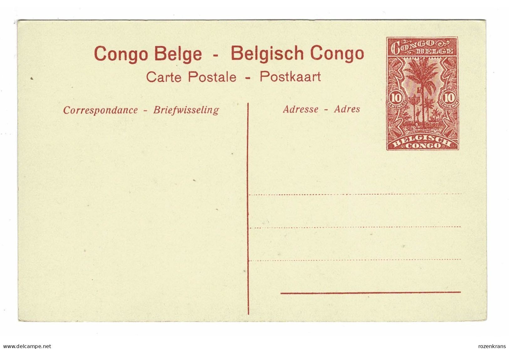 Belgische Congo Belge Postwaardestuk Entier Postal EP Elisabethville Moyens De Transport Ct. Centimes CPA AK Afrique - Interi Postali