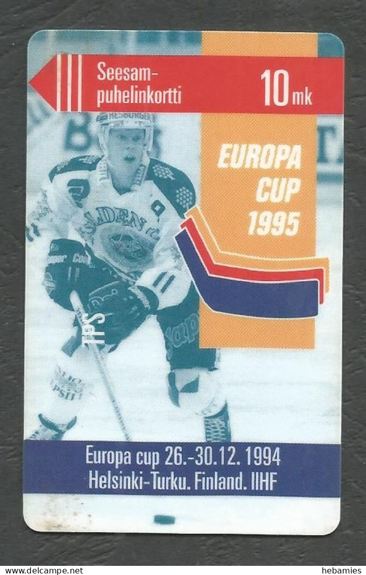ICE HOCKEY EUROPA CUP 1994 - Magnetic Card - 10 FIM - FINLAND - - Deportes