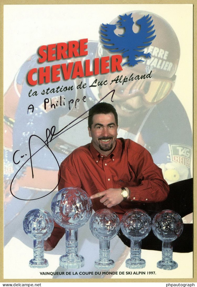 Luc Alphand - Alpine Ski Racer & Race Car Driver - Signed Photo - 1998 - COA - Sportlich