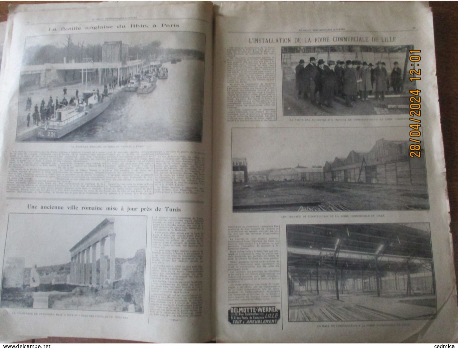 LE GRAND HEBDOMADAIRE ILLUSTRE DU NORD 28 FEVRIER 192 LA RECONSTITUTION DE LILLE,LE CARLTON,LA SEMAINE FORD,LE MATCH LE - Picardie - Nord-Pas-de-Calais