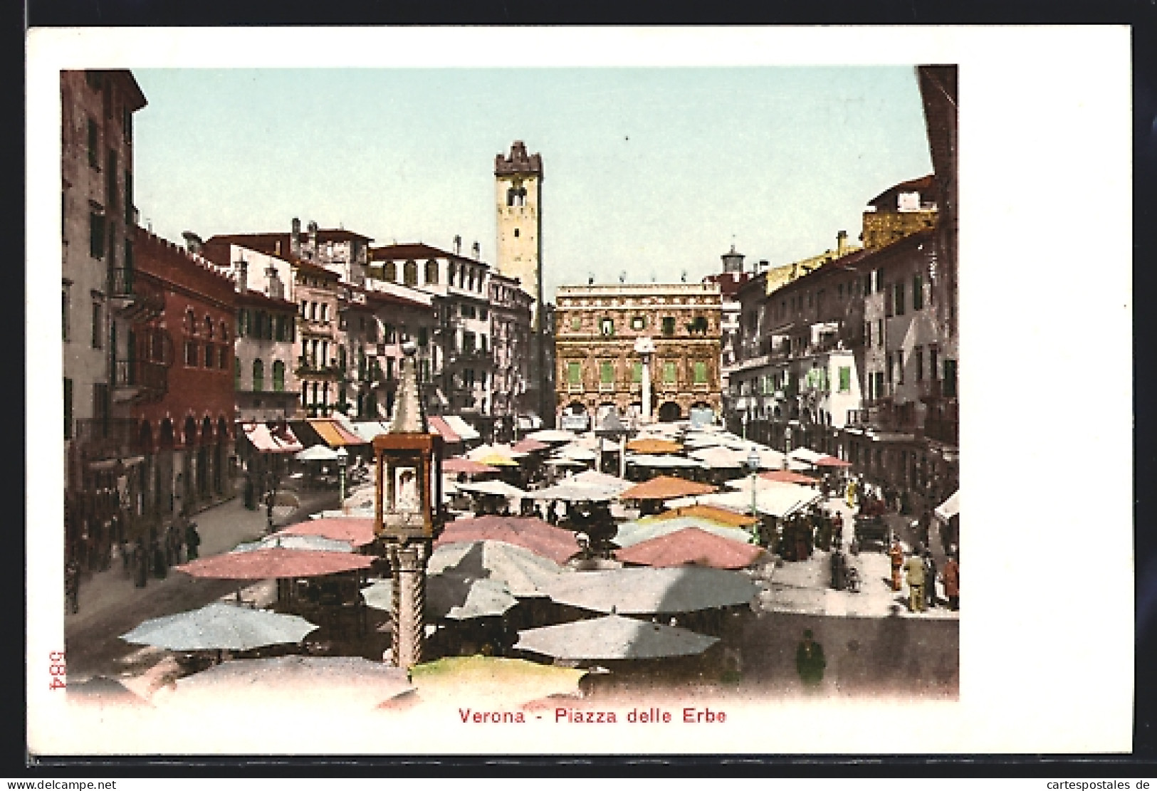 Cartolina Verona, Piazza Delle Erbe  - Verona