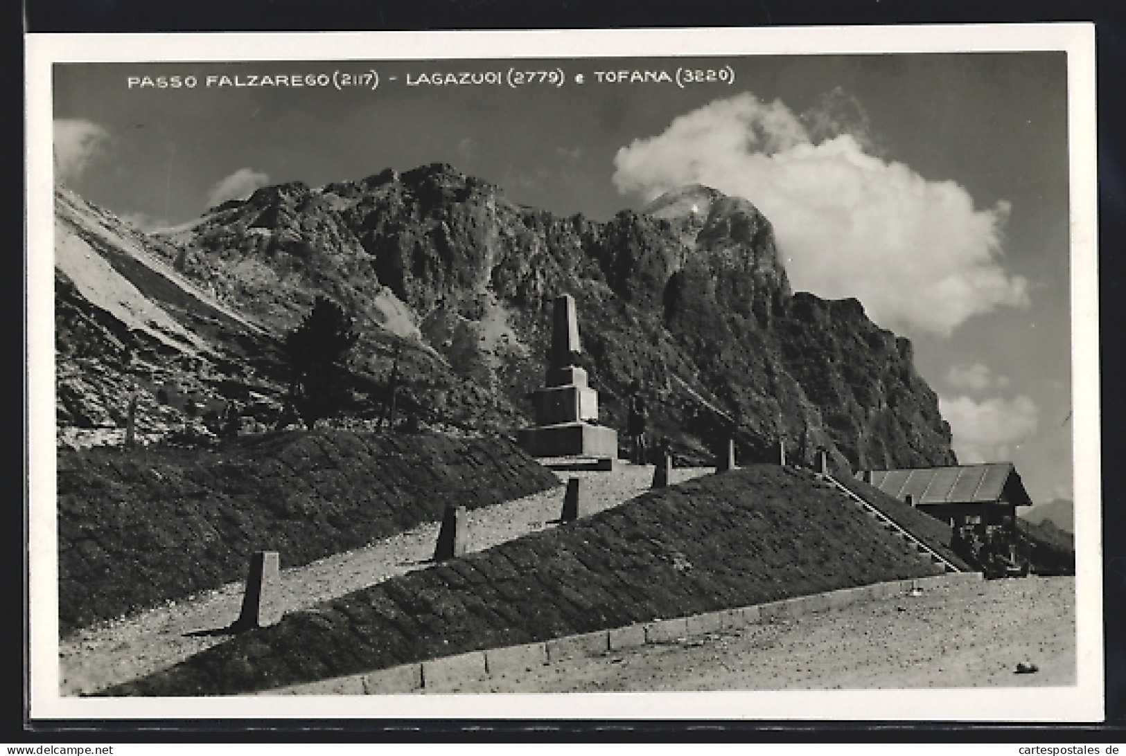 Cartolina Passo Falzarego, Denkmal, Lagazuoi E Tofana  - Otros & Sin Clasificación