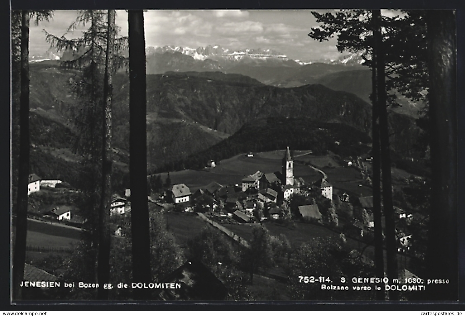 Cartolina Jenesien Bei Bozen, Ortsansicht Aus Der Vogelschau  - Bolzano