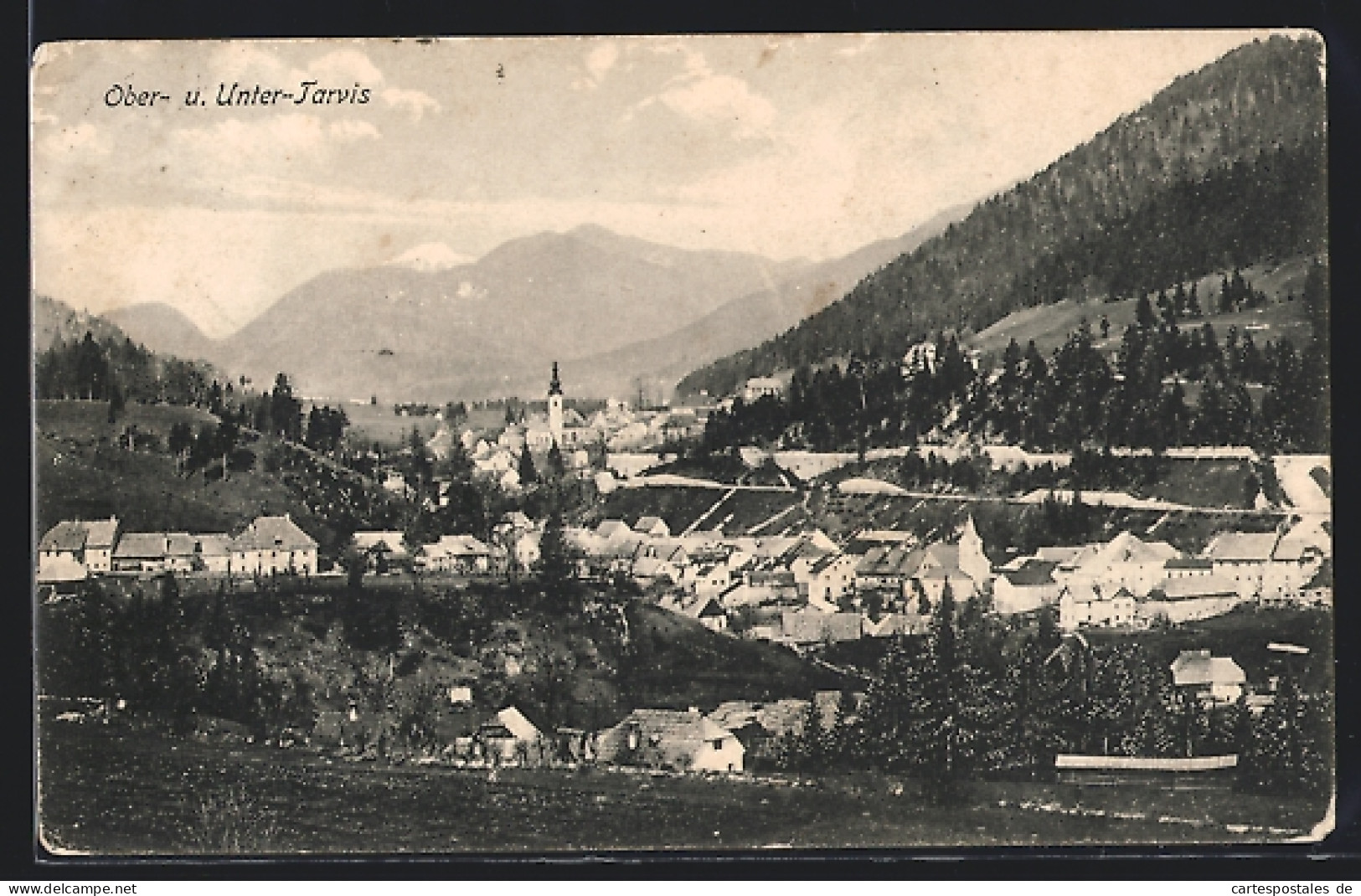 Cartolina Tarvis, Ansicht Von Ober- U. Unter-Tarvis  - Autres & Non Classés