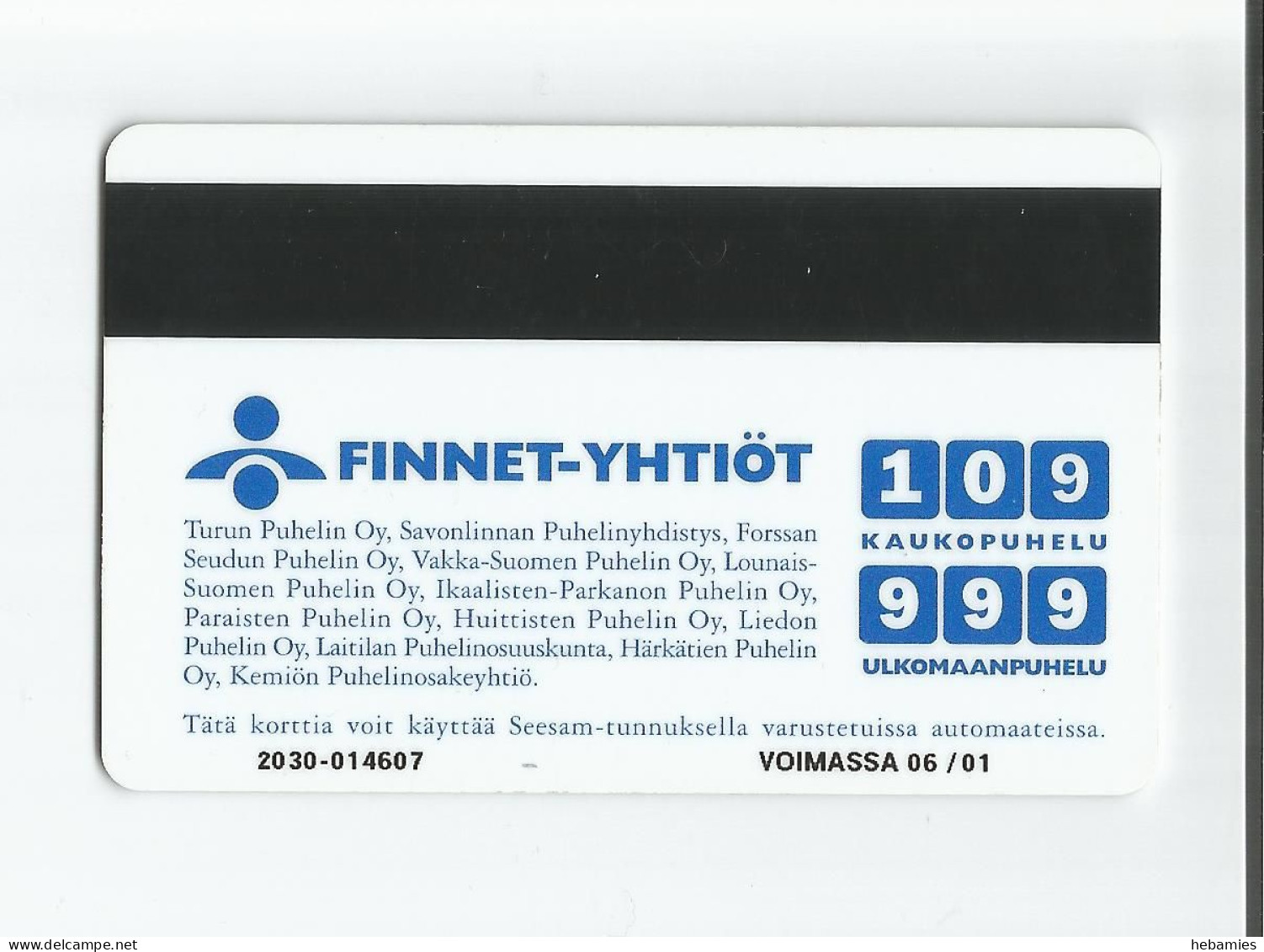 SHIPPING COMPANY RETTIG -  30 FIM  FINNET - Magnetic Card - FINLAND - - Schiffe