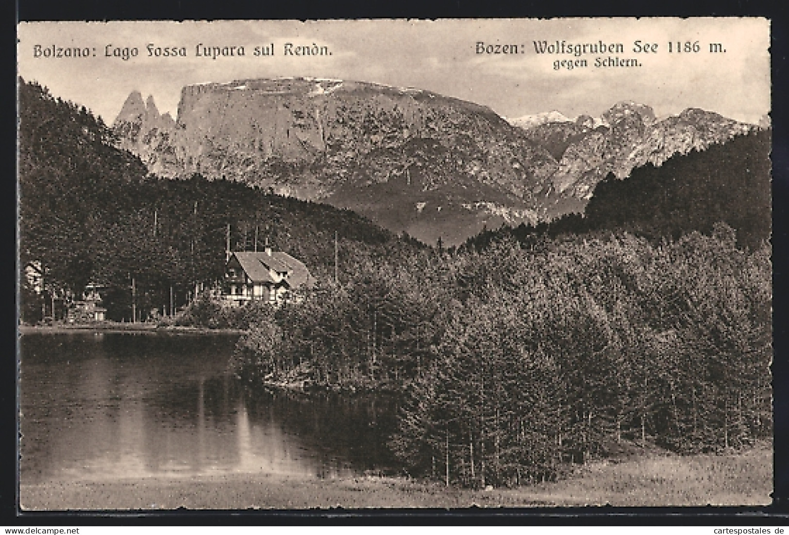 Cartolina Bolzano, Lago Fossa Lupara Sul Renon  - Bolzano