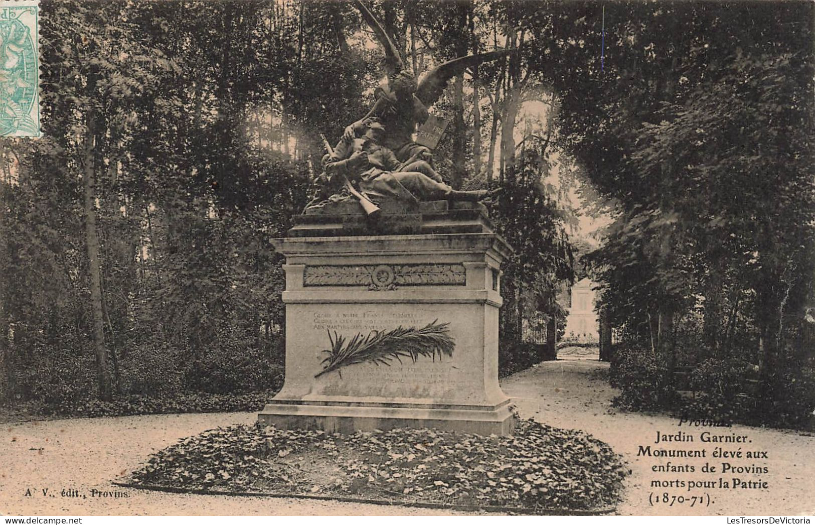 FRANCE - Provins - Jardin Garnier - Monument élevé Aux Enfants De Provins Morts Pour La Patrie -  Carte Postale Ancienne - Provins