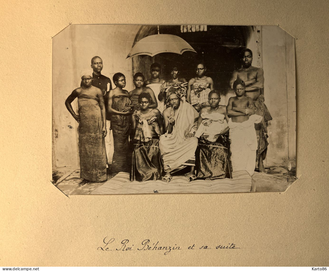 Martinique * RARE * Le Roi Béhanzin Et Sa Suite * Royalty * Grande Photo Albuminée Circa 1890/1910 15.8x11cm - Fort De France