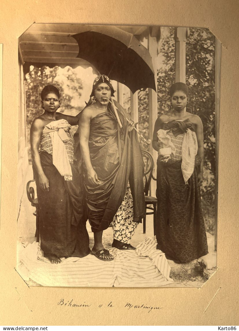 Martinique * RARE * Le Roi Béhanzin * BEHANZIN King Royalty * Grande Photo Albuminée Circa 1890/1910 21x16.5cm - Fort De France