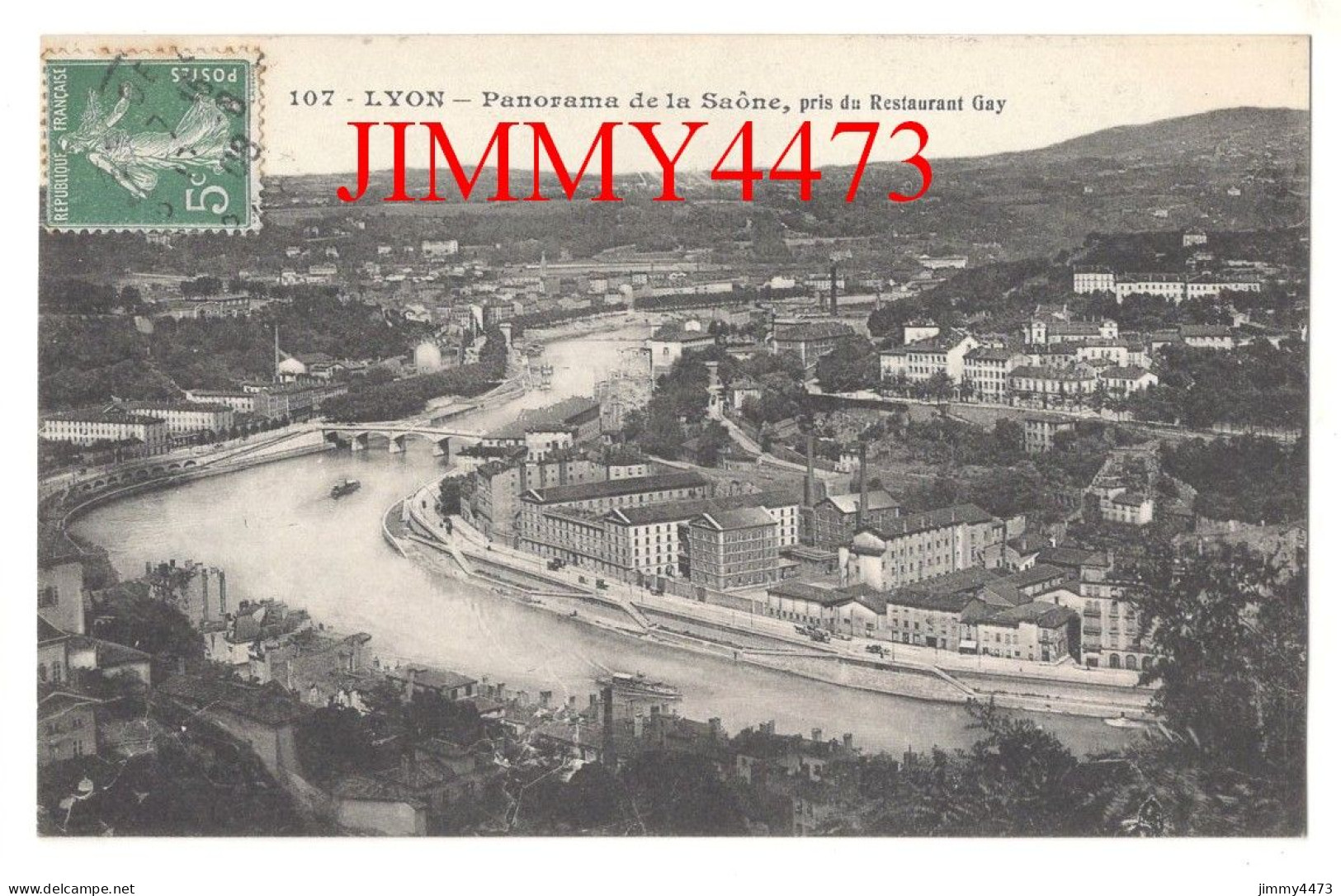 CPA - LYON En 1908 - Panorama De La Saône, Pris Du Restaurant Gay - N° 107 - Edit. PM Lyon - Sonstige & Ohne Zuordnung