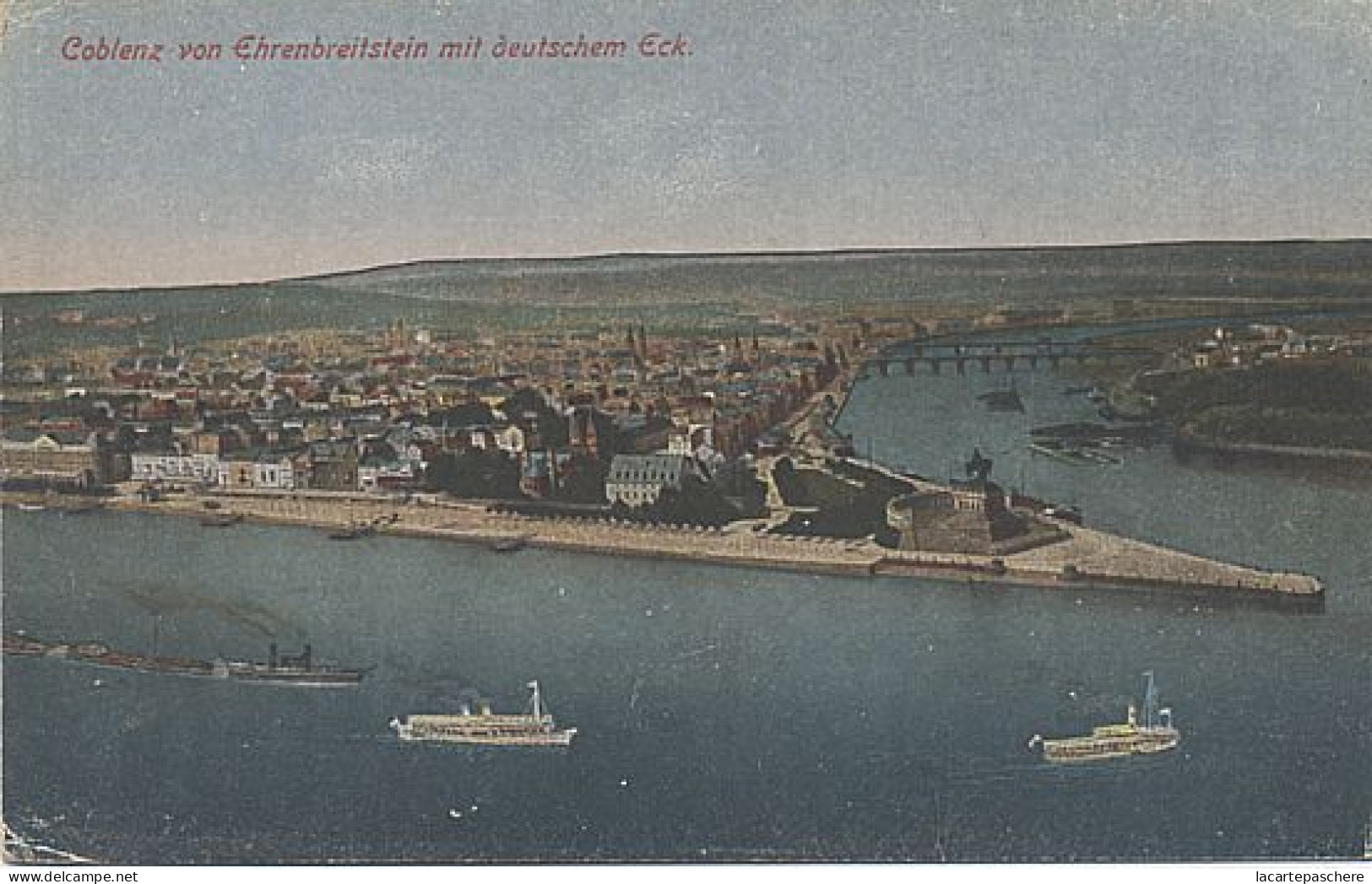 E1403 KOBLENZ COBLENZ VON EHRENBREITSTEIN MIT DEUTSCHEM ECK - Koblenz