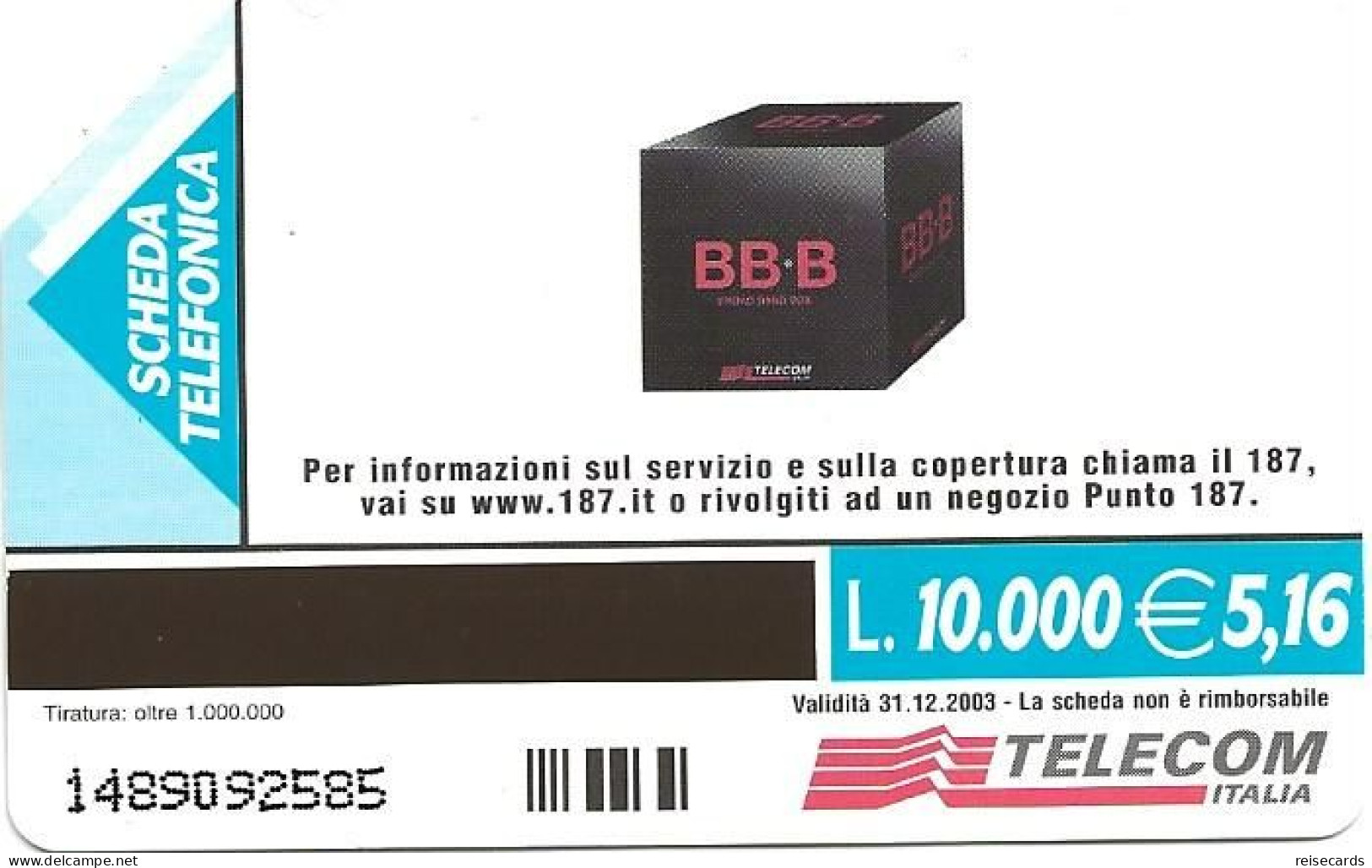 Italy: Telecom Italia - Internet - Públicas  Publicitarias