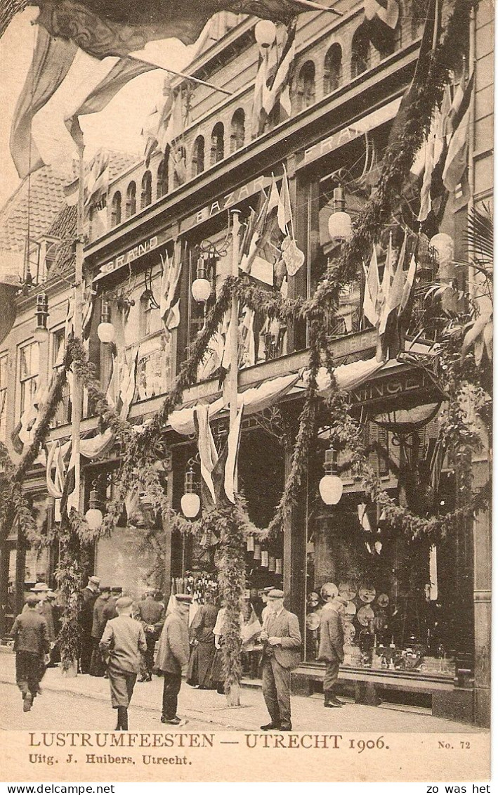 Utrecht, Lange Viestraat, Grand Bazar Francais (Lustrumfeesten Utrecht 1906) - Utrecht