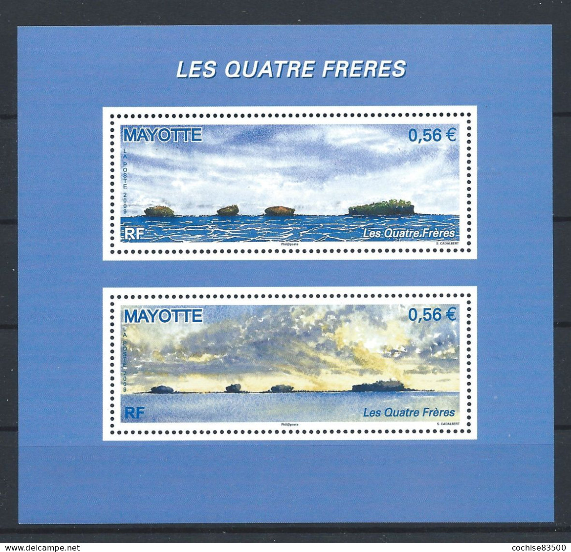 Mayotte Bloc N°6** (MNH) 2009 - Les îlots Des Quatre Frères - Blocks & Sheetlets