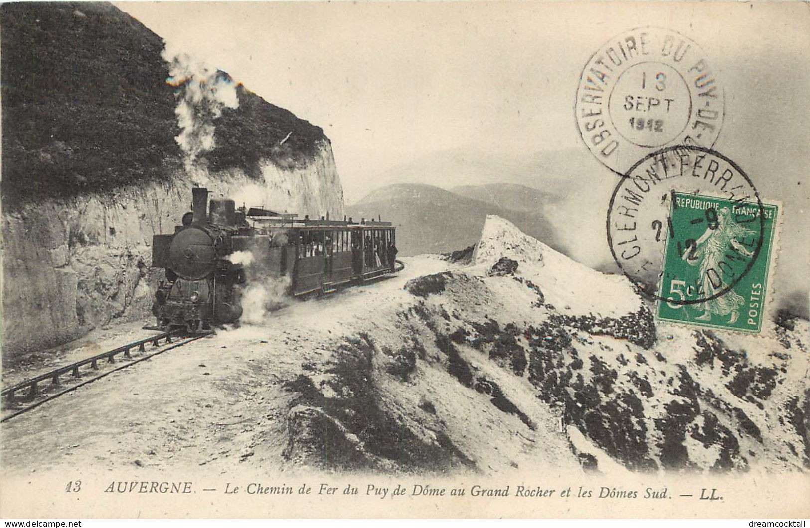 63 Le Chemin De Fer Du Puy De Dôme Au Grand Rocher Et Les Dômes Du Sud 1912 - Other & Unclassified