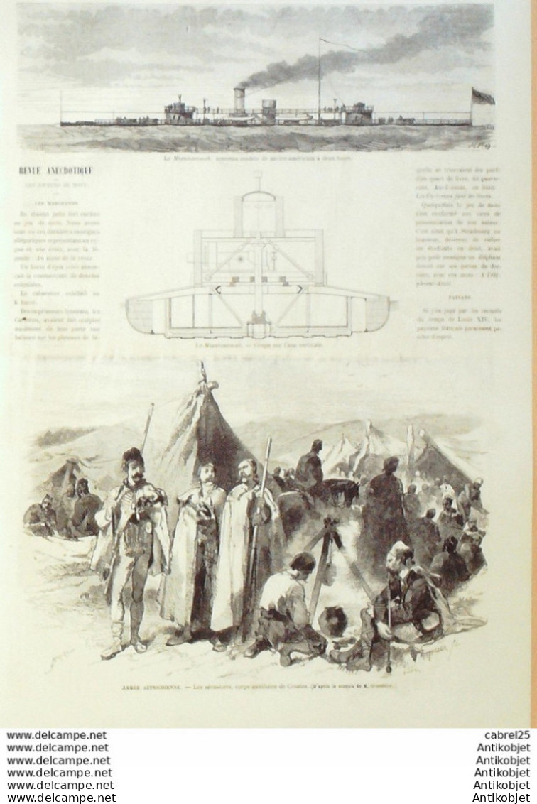 Le Monde Illustré 1866 N°487 Italie Ferrare Rovigo Lagoscuro Suède Stockholm Marseille (13) - 1850 - 1899