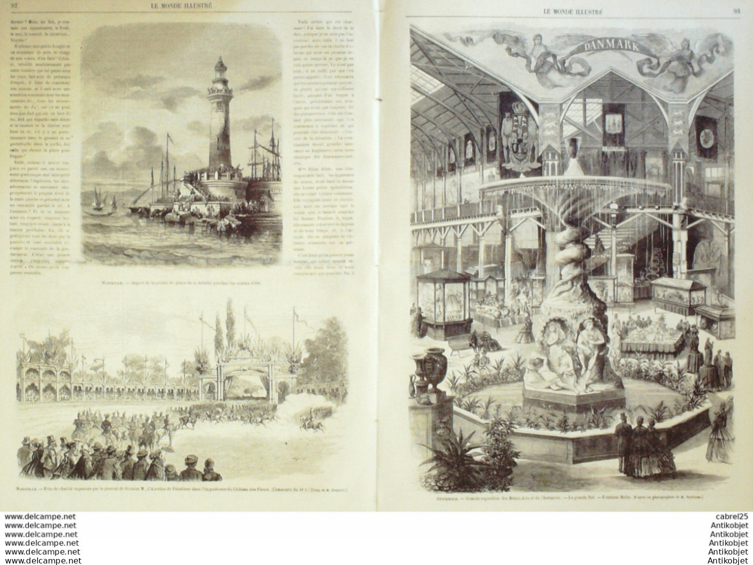 Le Monde Illustré 1866 N°487 Italie Ferrare Rovigo Lagoscuro Suède Stockholm Marseille (13) - 1850 - 1899