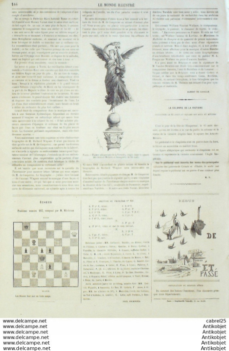 Le Monde Illustré 1866 N°490 Algérie Constantine Bisk'ra Batna Boulogne-sur-mer (62) Suresnes (92) - 1850 - 1899