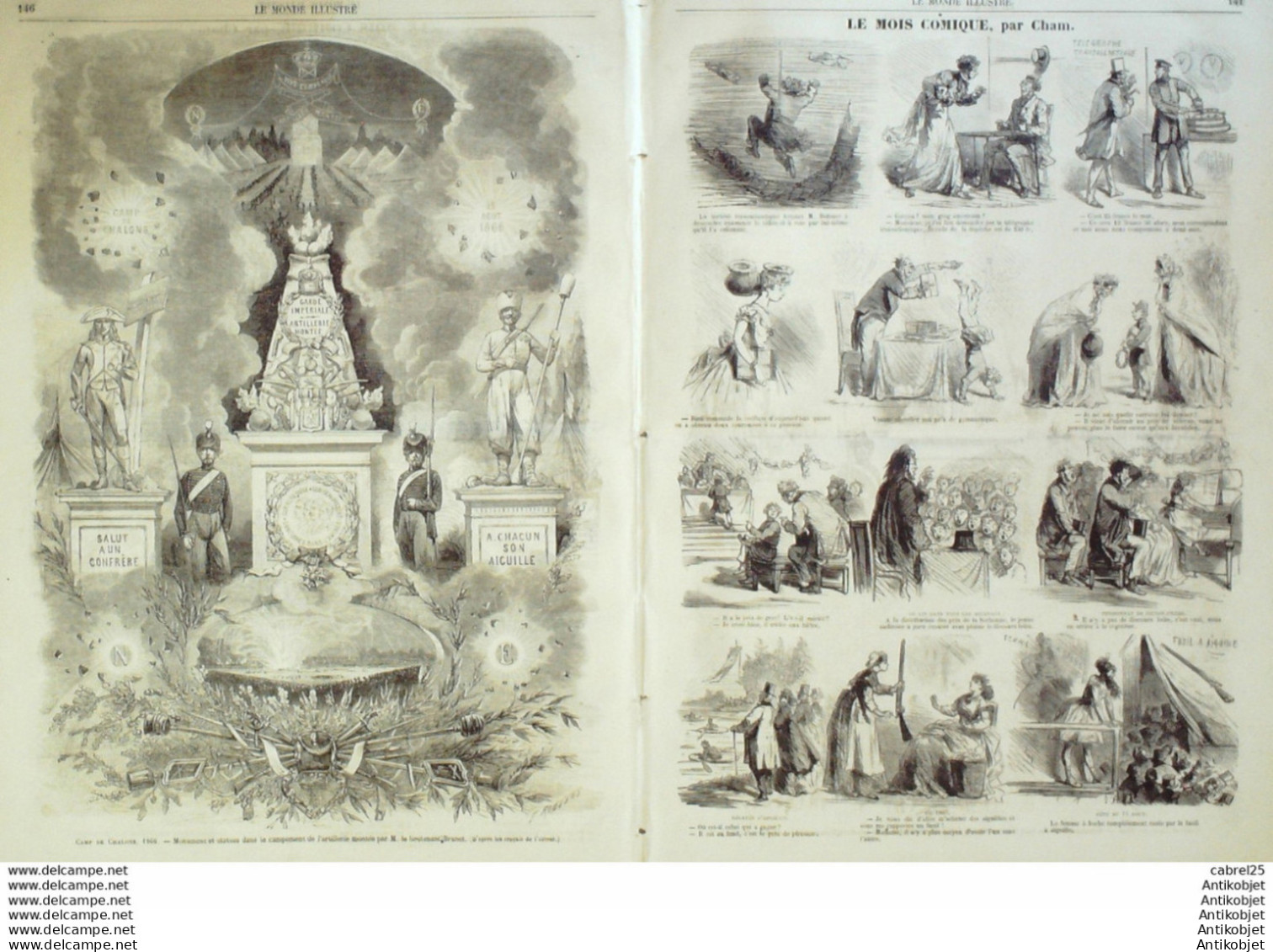 Le Monde Illustré 1866 N°490 Algérie Constantine Bisk'ra Batna Boulogne-sur-mer (62) Suresnes (92) - 1850 - 1899