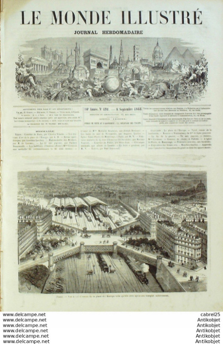 Le Monde Illustré 1866 N°491 Silésie Waldenburg Italie Padoue Amiens (80) Montrouge (92) - 1850 - 1899
