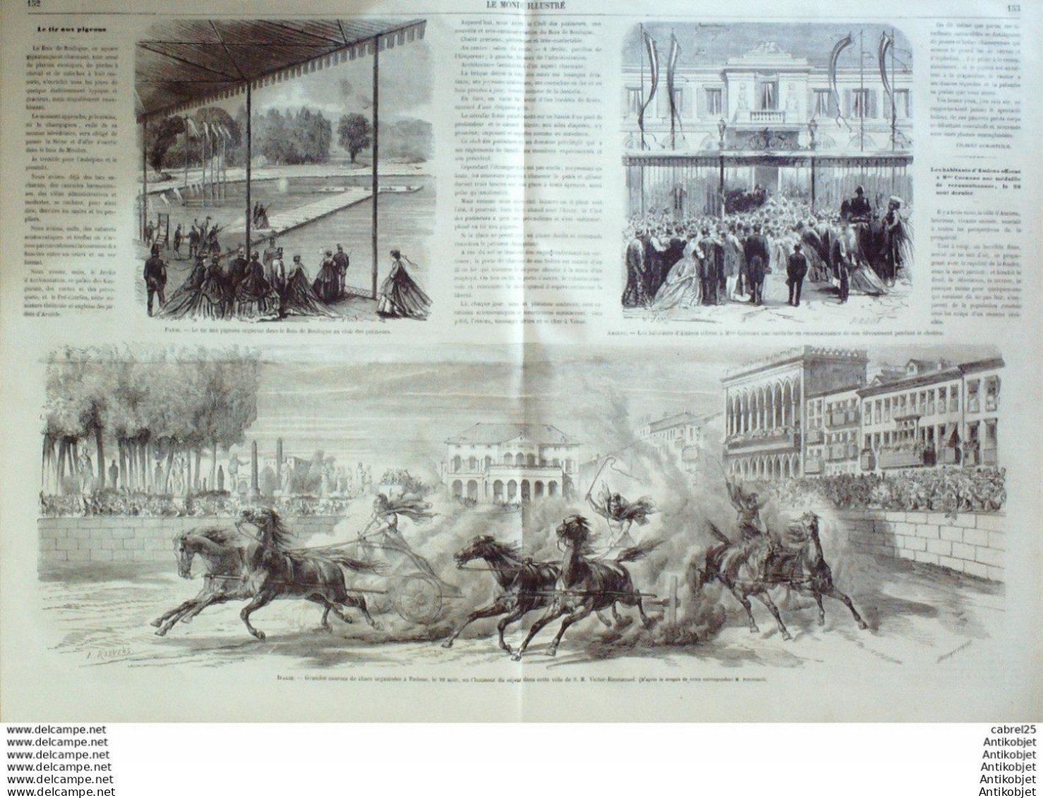 Le Monde Illustré 1866 N°491 Silésie Waldenburg Italie Padoue Amiens (80) Montrouge (92) - 1850 - 1899