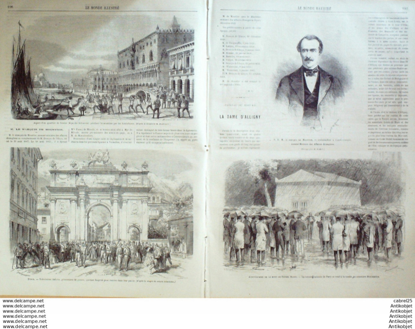 Le Monde Illustré 1866 N°494 Italie Venise Allemagne Berlin Autriche Stadtgrabea   - 1850 - 1899