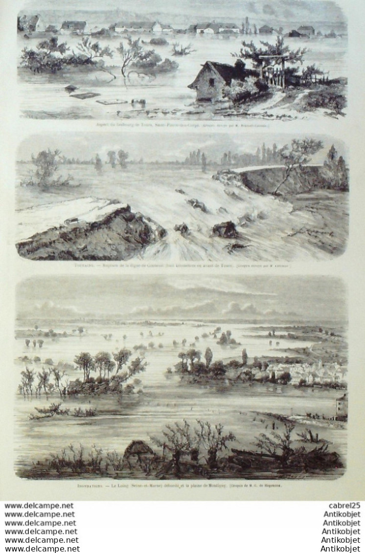 Le Monde Illustré 1866 N°496 Italie Brescia Montigny Orleans Jargeau  (45) Marseille (13) - 1850 - 1899