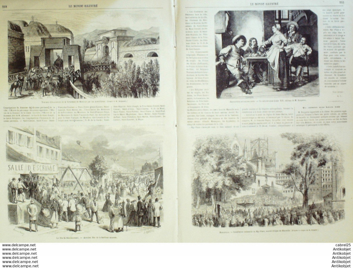 Le Monde Illustré 1866 N°496 Italie Brescia Montigny Orleans Jargeau  (45) Marseille (13) - 1850 - 1899