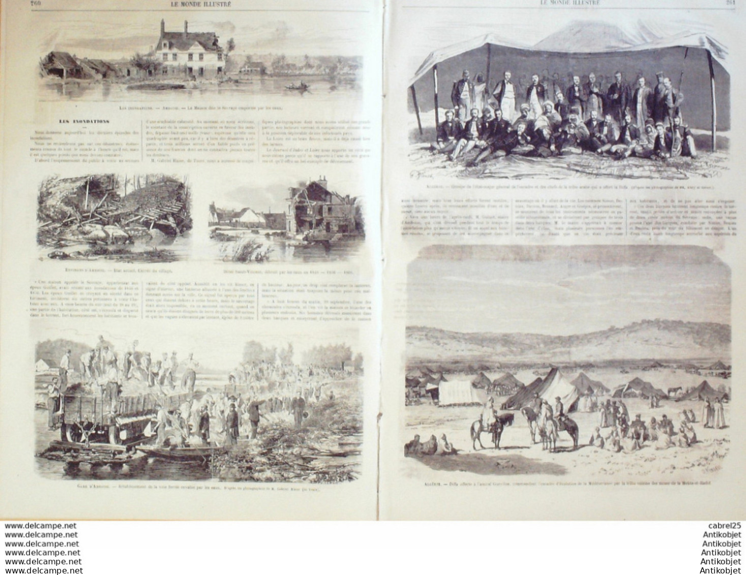 Le Monde Illustré 1866 N°497 Orleans (45) Amboise (37) Algérie Diffa Mokta El Hadid Jargeau (45) Alger - 1850 - 1899