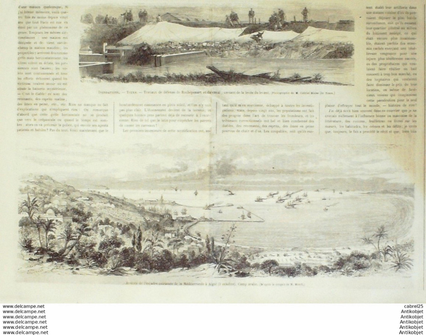 Le Monde Illustré 1866 N°497 Orleans (45) Amboise (37) Algérie Diffa Mokta El Hadid Jargeau (45) Alger - 1850 - 1899