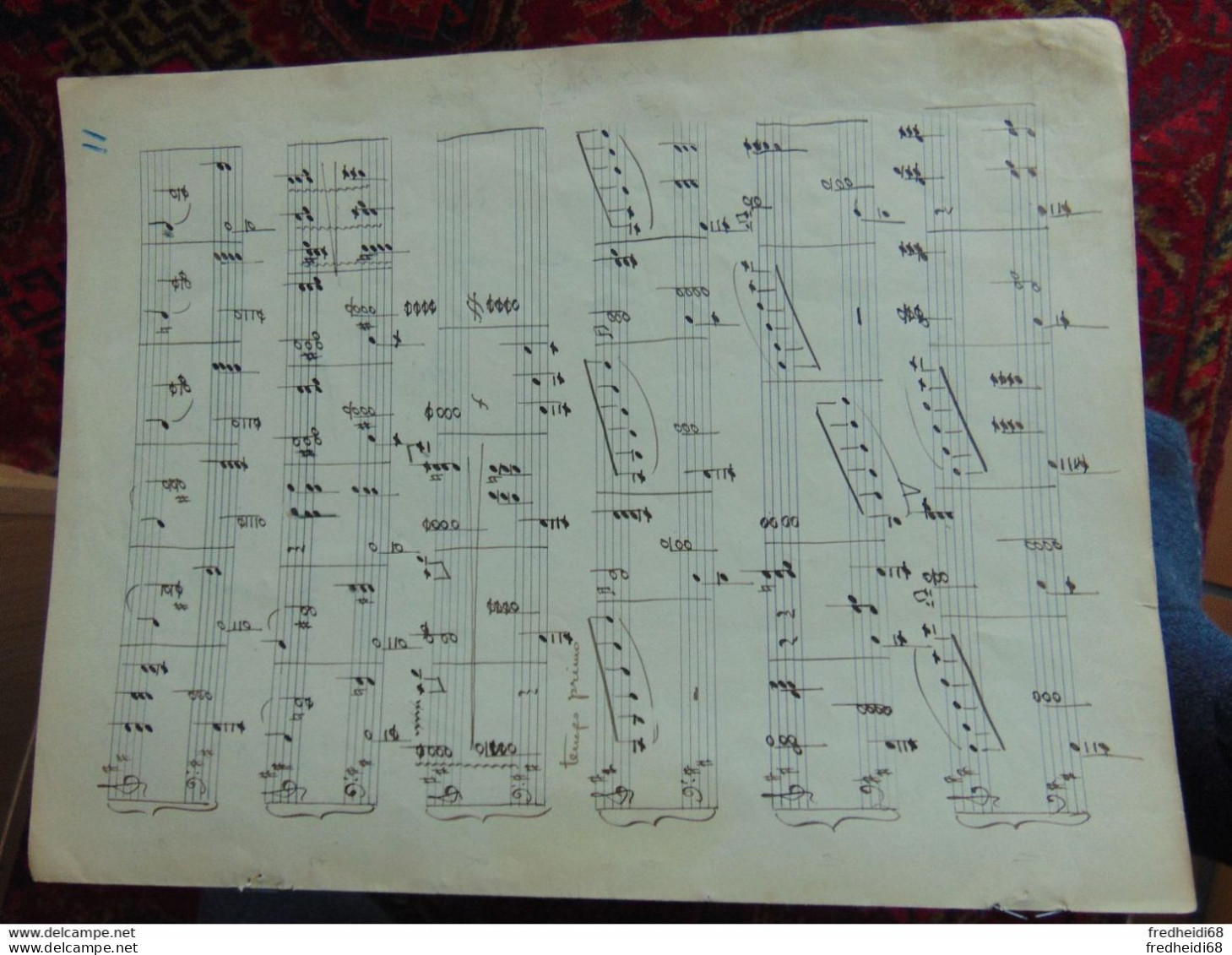 Partition Manuscrite Originale D'une Valse De Scriabine Pour Piano - Oeuvre Probablement Inédite - Rarissime - S-U