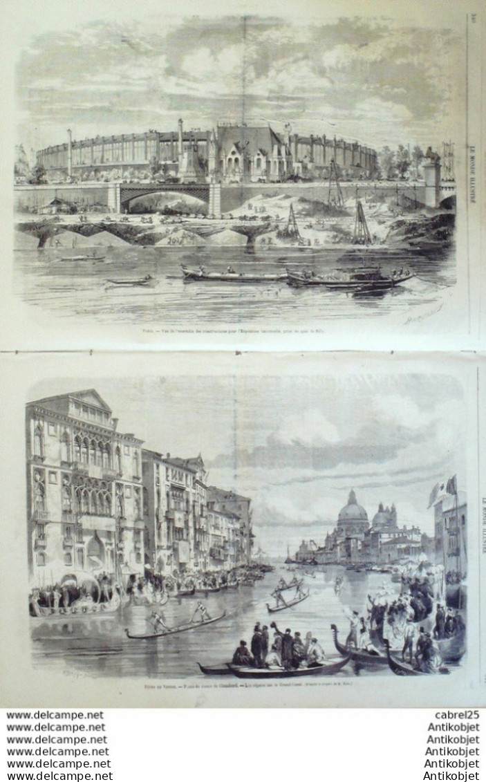 Le Monde Illustré 1866 N°502 Quai Billy Paris Italie Venise Caen (14) Autriche Sadowa - 1850 - 1899