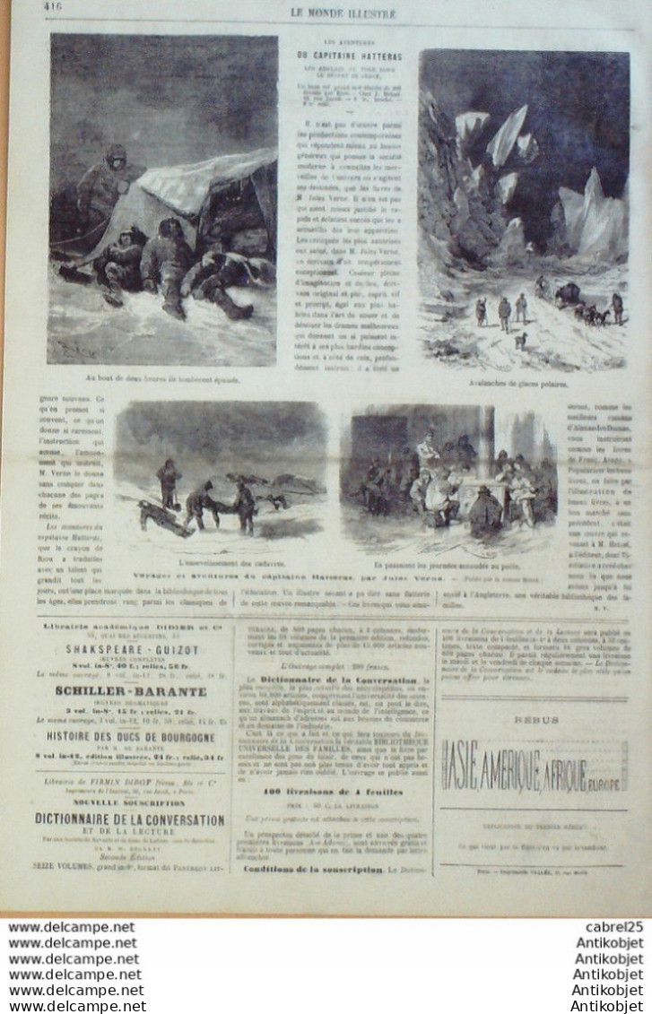 Le Monde Illustré 1866 N°506 Italie Rome Paris Bd Capucines Msgr Coquereau Montauban (82) - 1850 - 1899