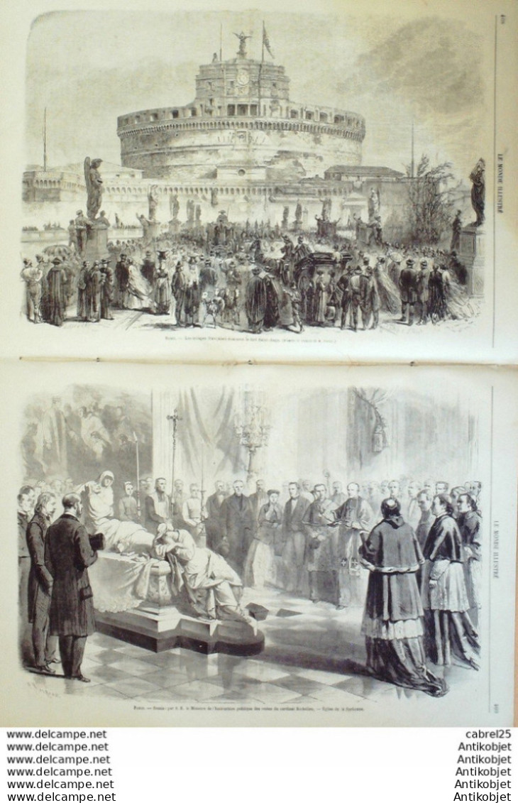 Le Monde Illustré 1866 N°506 Italie Rome Paris Bd Capucines Msgr Coquereau Montauban (82) - 1850 - 1899