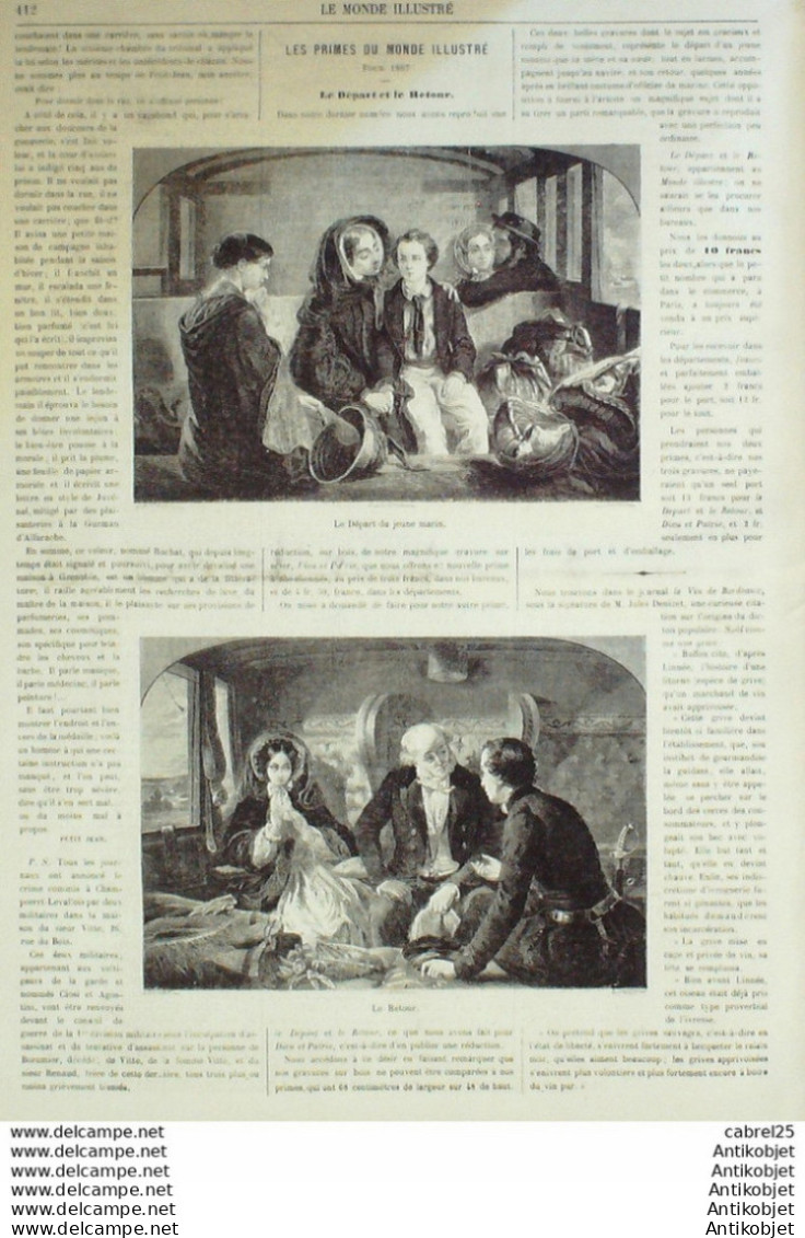 Le Monde Illustré 1866 N°506 Italie Rome Paris Bd Capucines Msgr Coquereau Montauban (82) - 1850 - 1899