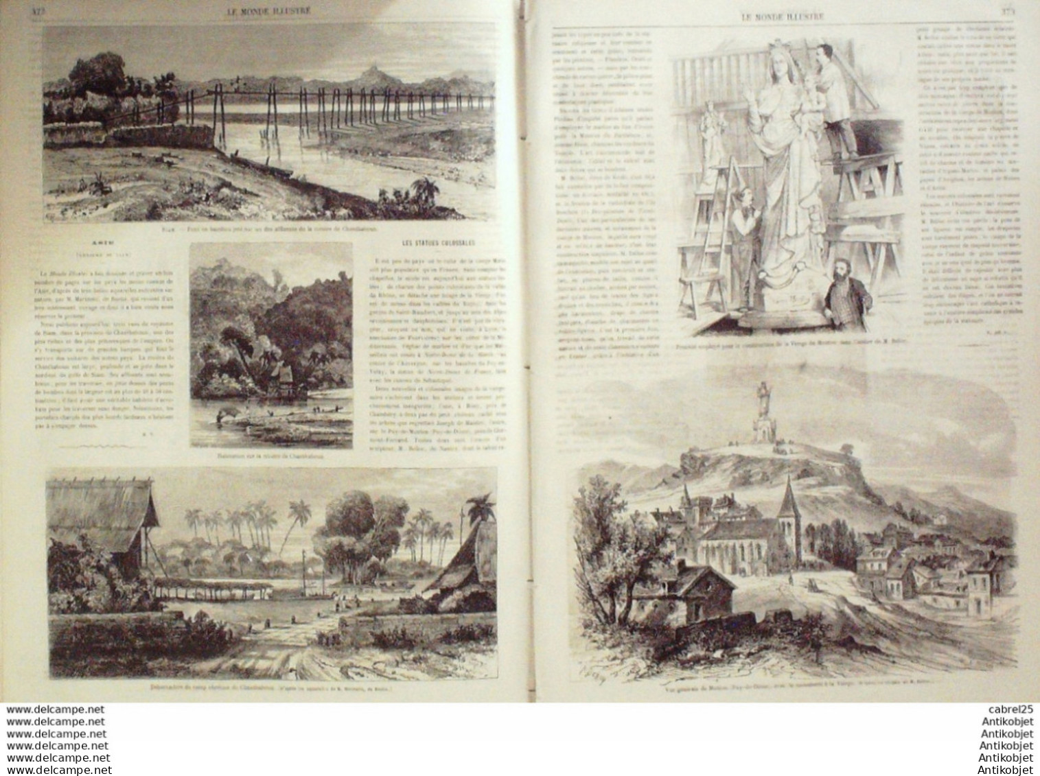 Le Monde Illustré 1866 N°504 Siam Monton Chanthaboum Italie Rome Maroc Tetuan  - 1850 - 1899