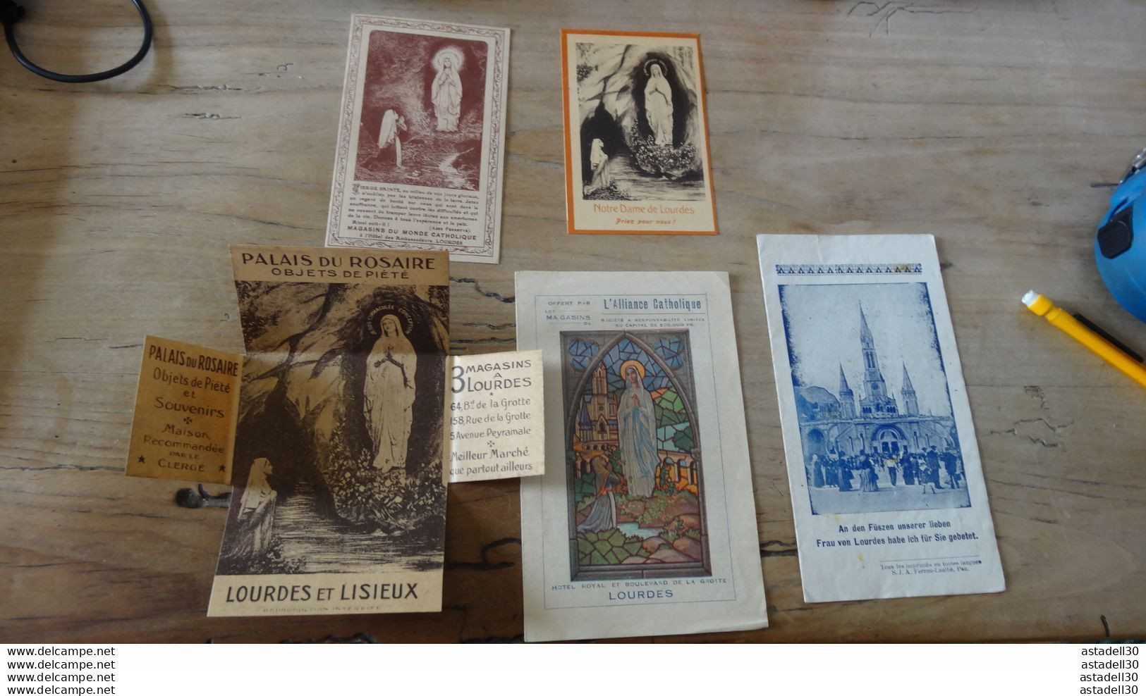 Lot De 5 Documents Anciens Concernant La Ville De LOURDES  ...... PHI ..... CL-3-10 - Religion & Esotericism