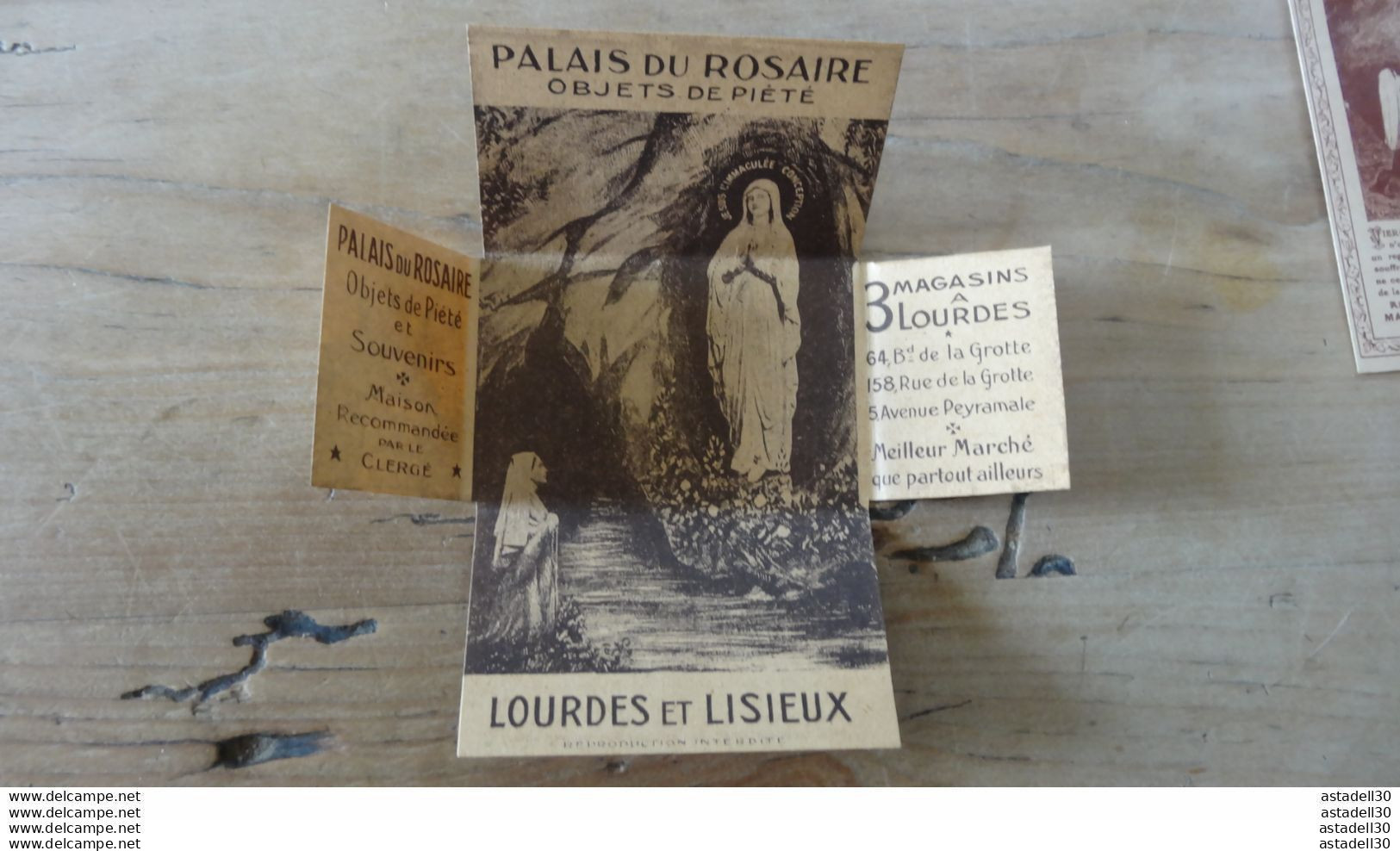Lot De 5 Documents Anciens Concernant La Ville De LOURDES  ...... PHI ..... CL-3-10 - Religion &  Esoterik