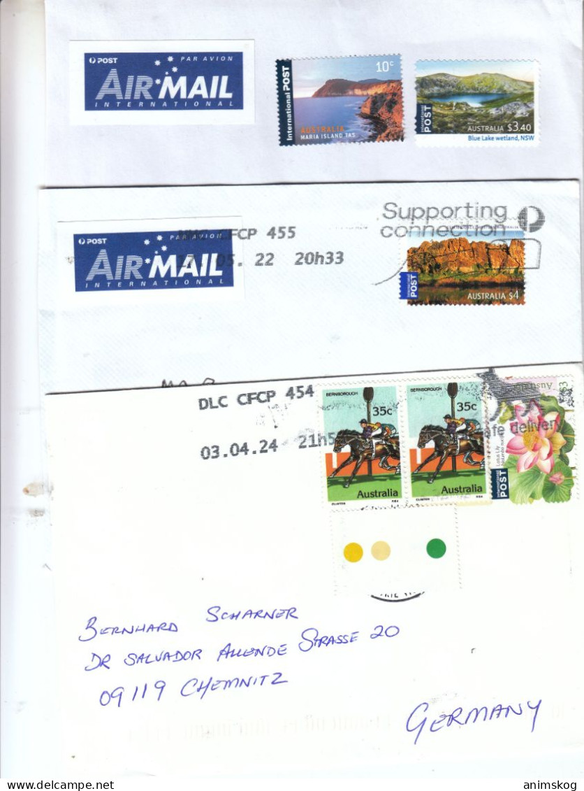 Australien, 3 Briefe Gelaufen / Australien, 3 Covers, Postally Used - Cartas & Documentos