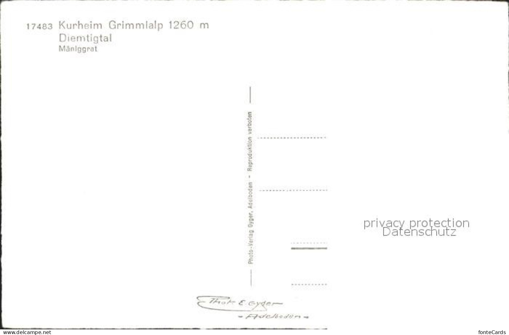12031698 Grimmialp Kurheim Diemtigtal Maeniggrat Grimmialp - Sonstige & Ohne Zuordnung