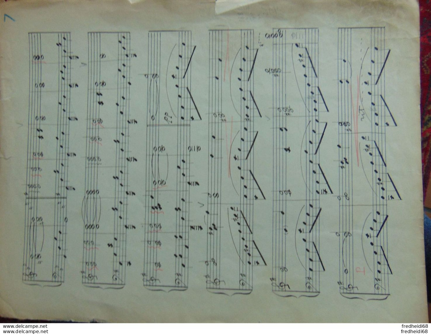 Partition Manuscrite Originale D'une Berceuse De Scriabine Pour Piano - Oeuvre Probablement Inédite - Rarissime - S-U