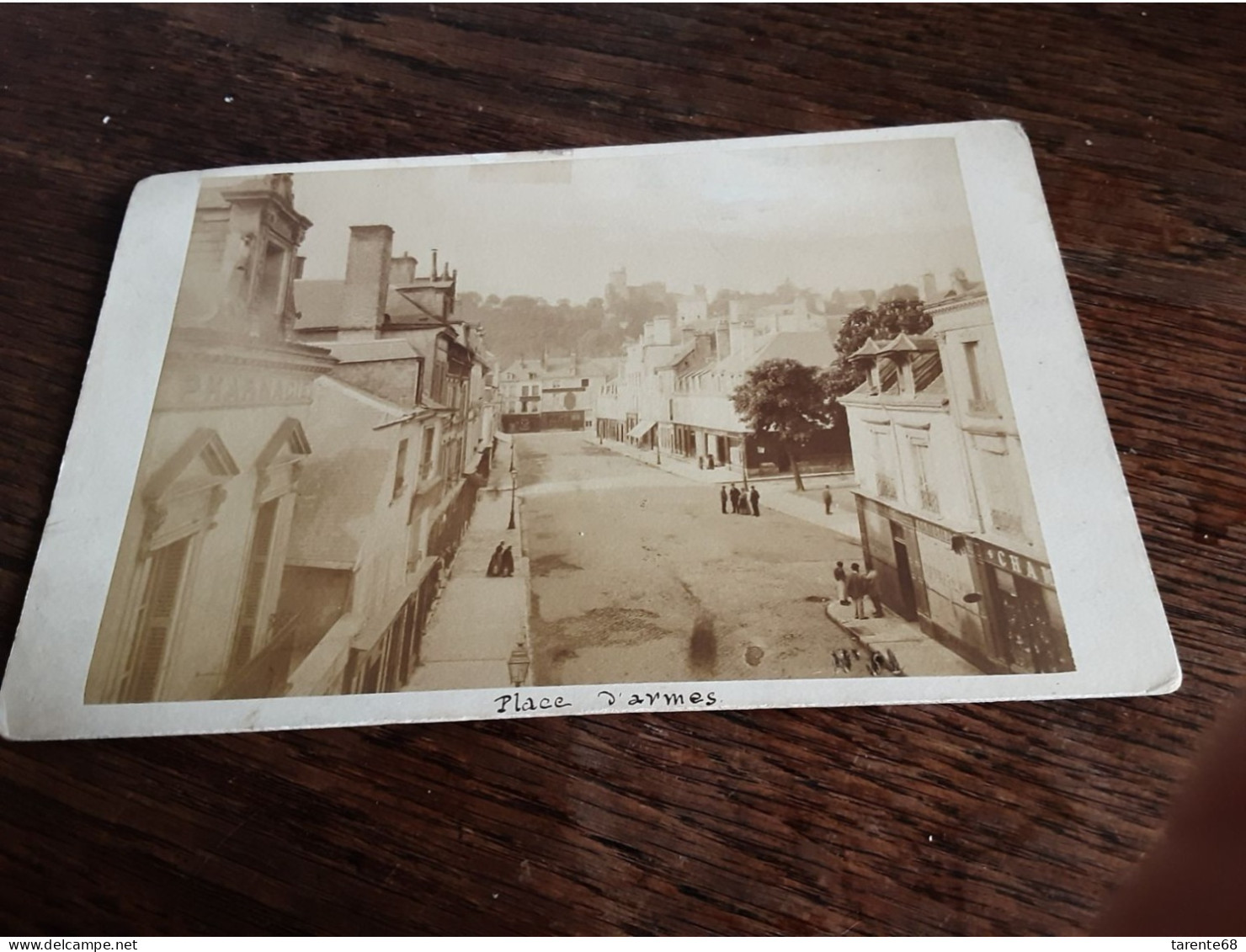 Photo 16 X11,5 Cm J.yvon à Vendôme Avec Indication Place D Armes - Oud (voor 1900)