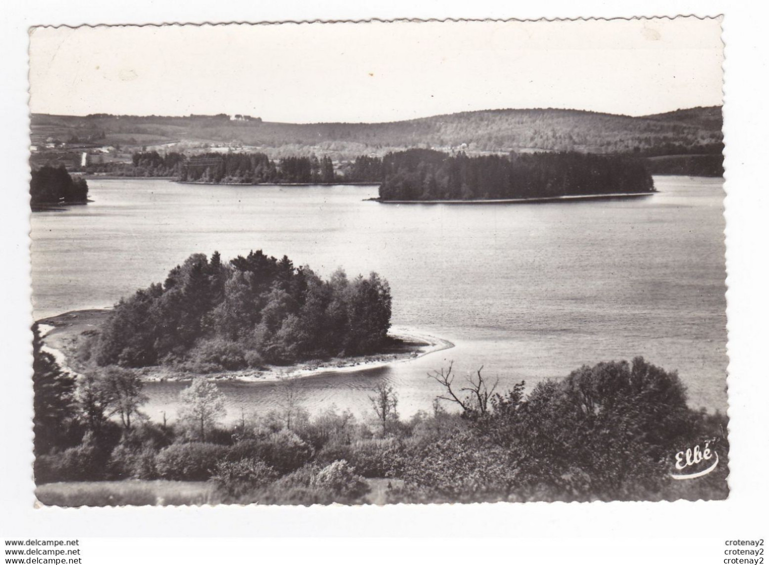 58 LE LAC DES SETTONS Les Iles En 1955 VOIR DOS Tampon L. DURU Souvenirs Les Settons Par Montsauche Flamme De Saulieu - Montsauche Les Settons