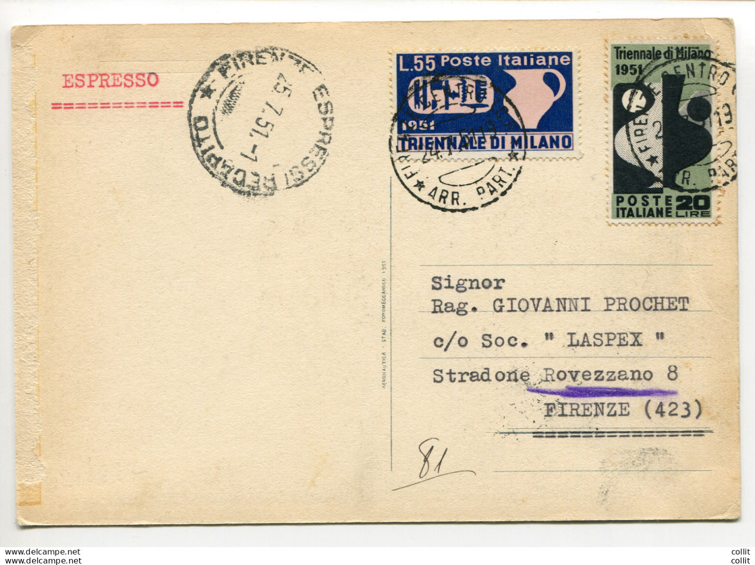 Triennale Di Milano Serie Su Bella Cartolina Accademia Aeronautica - 1946-60: Poststempel