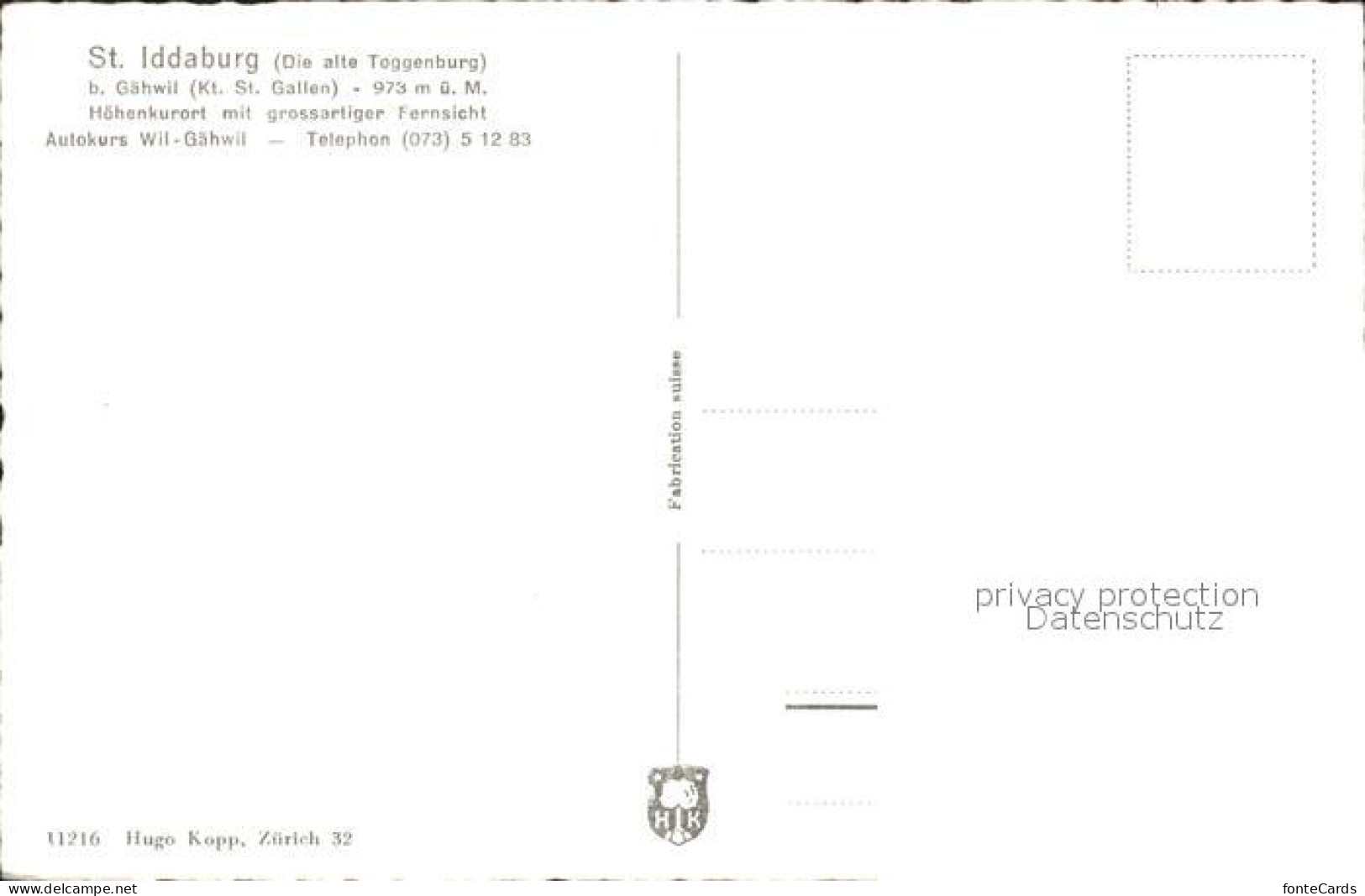 12031588 Gaehwil St Iddaburg Alte Toggenburg Gaehwil - Other & Unclassified