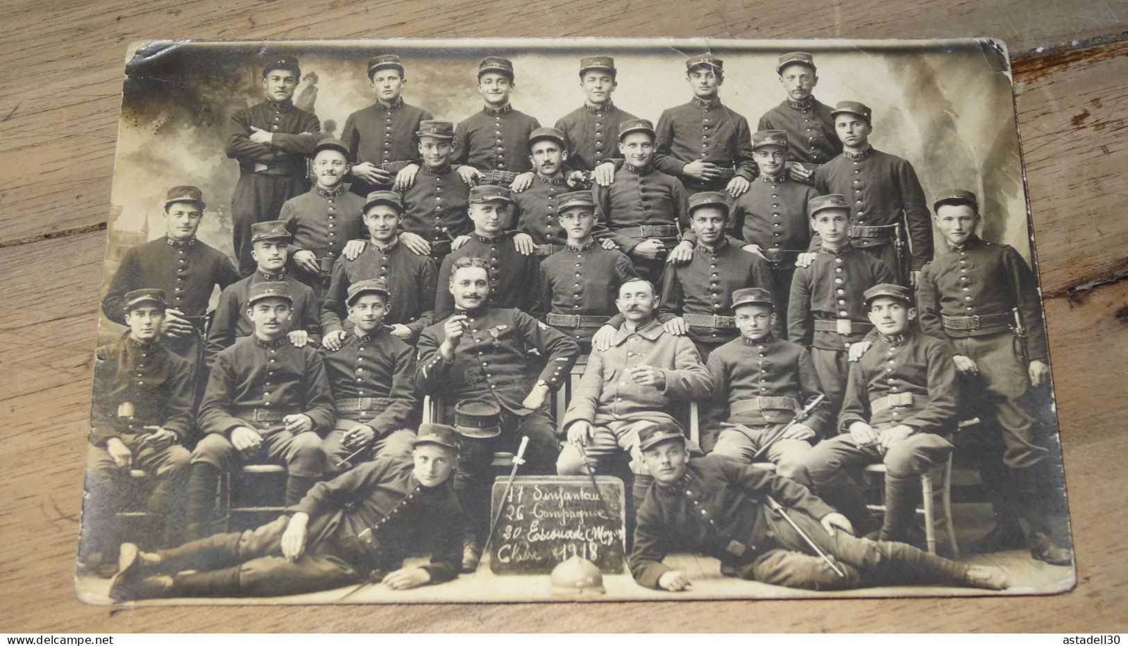 Carte Photo : 17e D'infanterie, 26e Cie, 20e Escouade, 1918 (photo Prise Par Photographe De Chambery  ............. 100 - War 1914-18