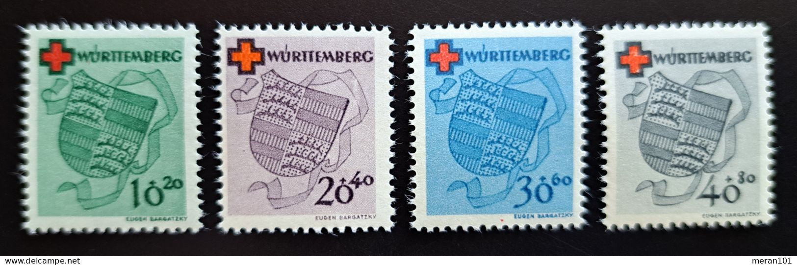 Württemberg, Mi 40A-43A MNH(postfrisch) Rotes Kreuz - Württemberg