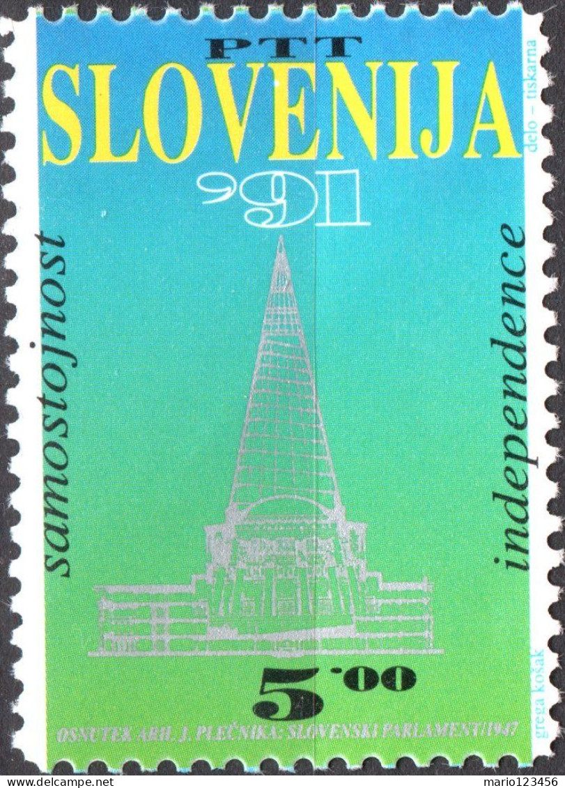 SLOVENIA, DICHIARAZIONE INDIPENDENZA, 1991, NUOVI (MLH*) Mi:SI 1, Scott:SI 100, Yt:SI 1 - Slowenien