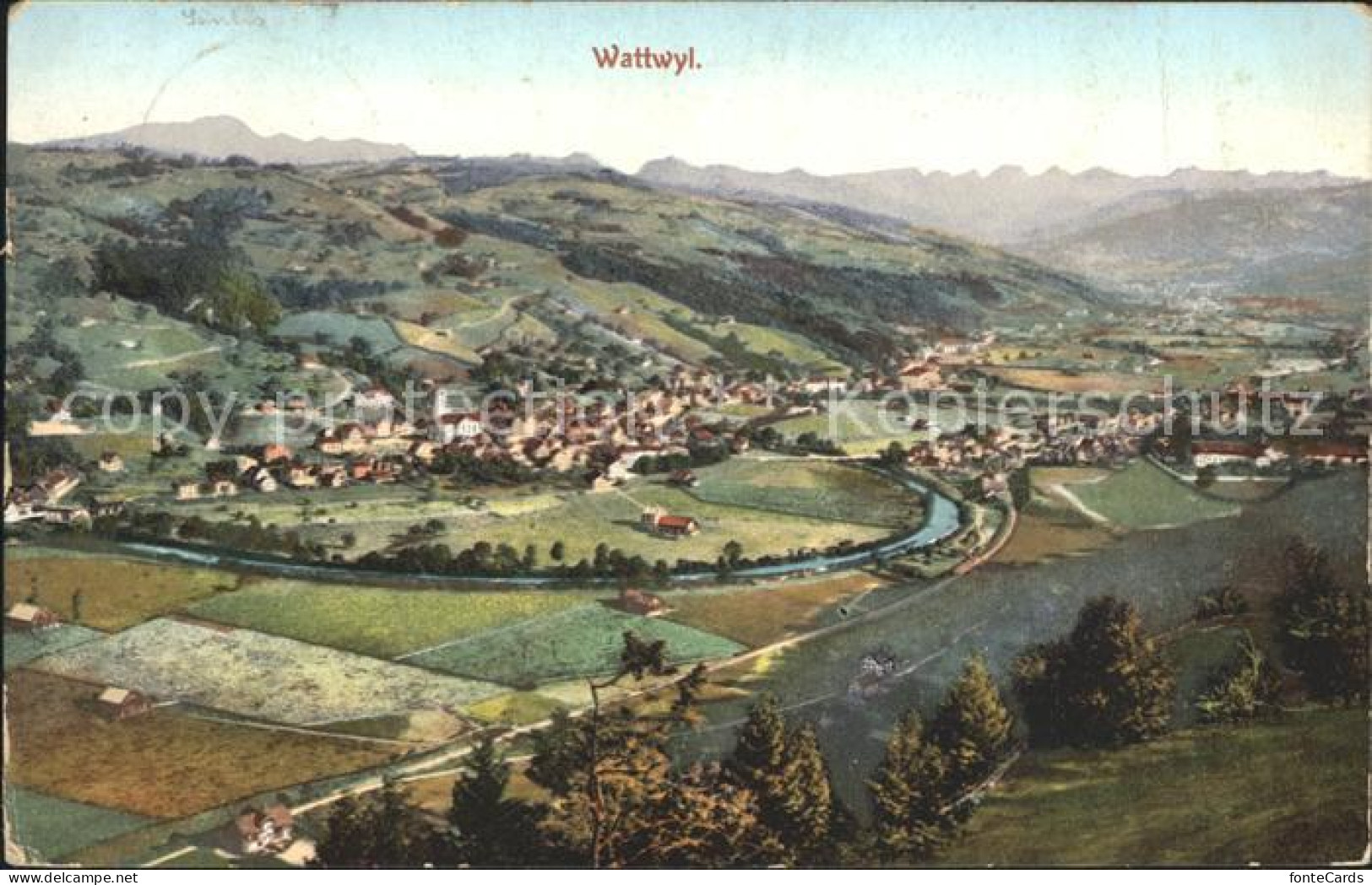 12031524 Wattwil Panorama Alpenkette Wattwil - Other & Unclassified