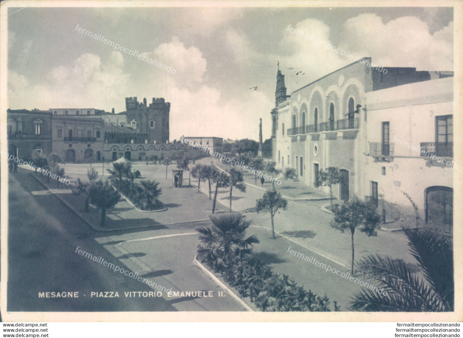 Ac656 Cartolina Mesagne Piazza Vittorio Emanuele II Provincia Di Brindisi - Brindisi